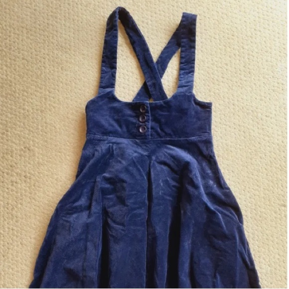 Aida Zak London Women's Modcloth Natalia Navy Blue Corduroy Skirt Size M - Picture 12 of 14